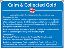 Calm & Collected Gold - instructions on back label